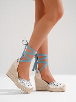 Alpargatas de cuña alta con bordado floral - Verano para Mujer - details 1