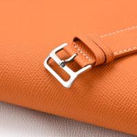 Correa De Reloj Retro De Cuero Genuino Naranja Verde Universal Para Hombres Y Mujeres Con Cierre Rápido Reemplazable 18/20/22mm Ancho Para Relojes Tradicionales - details 3