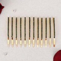 12PCS Clip Para El Cabello De Niñas Con Piedras Rhinestone Moda Hecha a Mano Accesorios De Princesa Para Bodas Regalos Para Damas De Honor Barrettes De Aleación Para Mujeres - details 1
