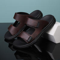 Sandalias De Hombre Verano Casual Playa Exterior Retro Cómodas Cuero Flip Flops Tipo De Sandalias Básicas Estilo Clásico - details 3