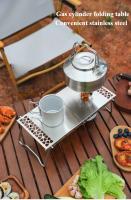Mesa Plegable De Acero Inoxidable Para Camping Y Barbecue Accesorios De Fogón Multifuncional Portátil DUTRIEUX Originales En China - details 0