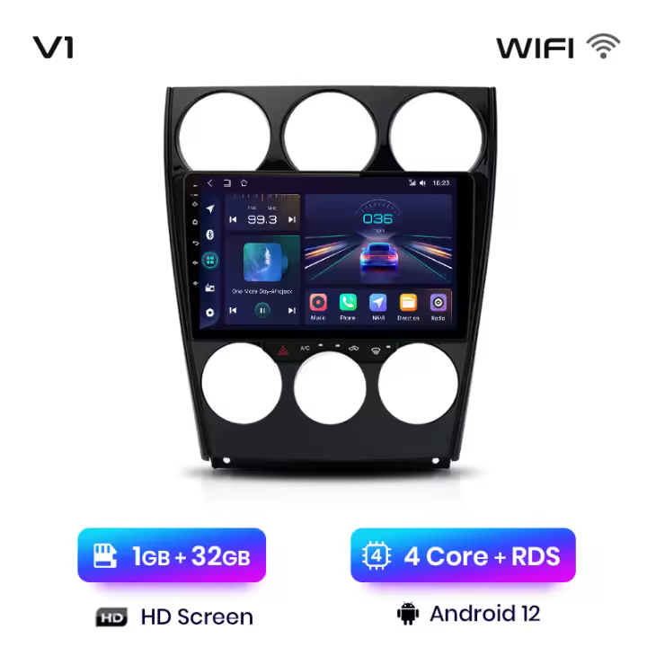 Junsun Radio Coche para Mazda 6 2004 2005 2006 2007 2008 2009 2010 2011 2012 2013 2014 2015 AI Voice 2 din Pantalla Coche Android Auto Multimedia Navegación GPS Auto radio - 1
