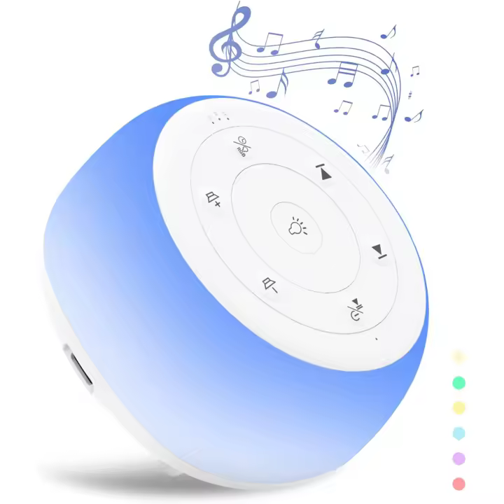 MBZ203 Máquina De Ruido Blanco Para Bebé Con Luz Nocturna De 7 Colores Y 34 Sonidos Soothing Timer Ajustable Monitor De Sueño Para Niños - 1