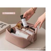 1-4 Uds Bolsa de Cosméticos de Viaje de Gran Capacidad, Bolsa de Maquillaje de PU, Bolsa de Lavado de Viaje Multifuncional y Portátil de Viaje con Asa y Cremallera, para Viajes, Baño - details 15