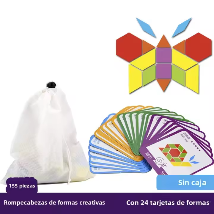 Juego De Rompecabezas De Madera Para Niños 155 Piezas Set De Puzle Montessori Educativo Juguetes De Colorido Para Niños Regalo - 1