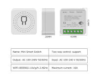 Interruptor Inteligente WiFi Zigbee 3.0 Mini 16A 2.4G DIY Automático Módulo Con Control Bidireccional Compatible Con Alexa Google Home Alice - details 13
