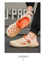 Sandalias De Coco Para Hombres Verano Zapatillas Deportivas Al Aire Libre Antideslizantes Con Agujero En La Plantilla Material EVA Tallas Reales Cierre De Correa - details 10
