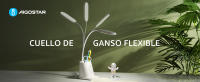 Aigostar Lámpara de escritorio con portalápices, lámpara de mesa LED infantil con 3 niveles de brillo, luz nocturna, batería recargable, cable USB C de 100 cm, ajustable flexiblemente, conector tipo C, 5000K, blanco - details 2