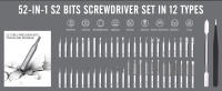 Kit De Destornillador Eléctrico De Precisión 52 En 1 Con 48 Brocas Magnéticas LED Herramienta Sin Cable Para Reparación De Cámara PC iPhone Reloj - details 9