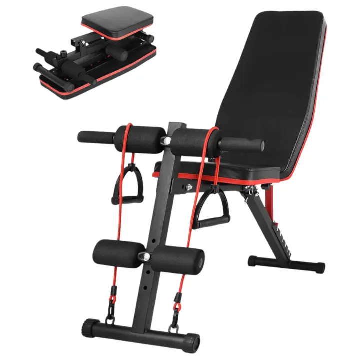 Banco de Mancuerna Plegable Inclinable Banco de Pesas Musculación Multifuncional para Entrenamiento Completo Máquina de Fitness Gimnasio Hogar (5490 SG001) - 1