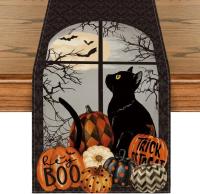 Mantelos De Lino Tejidos Con Estampado De Rosas Y Calaveras Para Decoración De Fiesta Del Día De Muertos Y Halloween Mantel Lavable Para Comedor De Casa Y Cocina - details 4