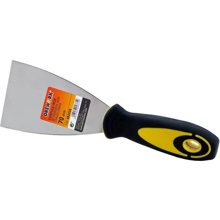 Orework Espátula Inoxidable 70mm para Pintor con Mango de Plástico - 1
