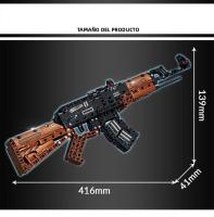 Bloques De Construcción AK47 Carabina Modelo Militar Arma Imitación Juguetes DIY Para Niños Regalos De Vacaciones - details 3