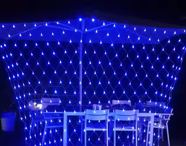 Luces De Malla Para Jardín Exterior 8 Modos Luces De Navidad Para Pared Techo Balcón Patio Twinkle Lights Incluye Certificación RoHS CE Origen China - 1