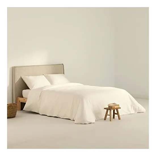 BL BELUM  Funda Nórdica Satén 300 hilos Color: NATURAL  Funda Nórdica Satén cuenta con: Cierre con botones ocultos transparentes. - Funda Nórdica Extrasuave - Funda Nórdica 100% Made in Spain - 1