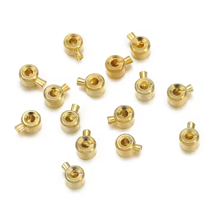 5pcs/Lote De Cuentas De Cobre Para Colgantes Y Joyería Accesorios De Cordones Terminales De Capas De Charms Para Pulseras Y Collares Herramientas De Manualidad - 1