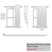 Cortinas Cortas Y Transparentes Para Cocina Y Dormitorio Valance Tules Cortinas De Encaje Bordado Blanco Voile Decoración Del Hogar - details 1