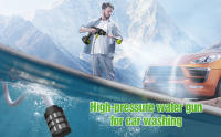 30bar lavadora de alta presión 6 en 1, pistola de agua para coche, 12000mAh, limpieza de jardín doméstico, lavadora, 10 velocidades Pistola de agua de alta presión para lavado de coches portátil con pantalla digital inteligente,para batería Makita de 18V - details 0