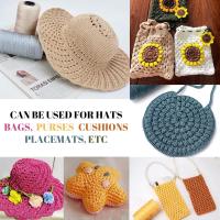 Hilo De Crocheteado De Seda De Hielo Polipropileno Multicolor Para Tejer Gorros Y Bolsos 1.5mm 200m DIY Artesanía - details 5