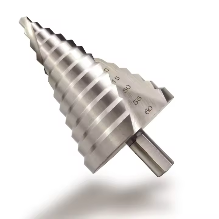 6-60mm Hss Paso Broca Espiral cónico ranura avellanado 12 Pasos Guanguan - 1