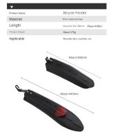 Par De Faros Traseros Y Guardabarros Universales Para Bicicleta De Montaña Y Carretera Protección De Barro Para Ruedas Y Cola MTB Ciclismo - details 10