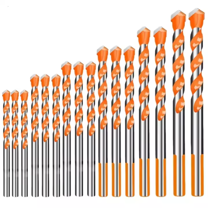 Juego De 16 Piezas De Brocas De Carburo De Tungsteno Para Masonería Metal Cerámica Porcelana Ladrillo Madera 3-12mm Herramientas De Perforación - 1