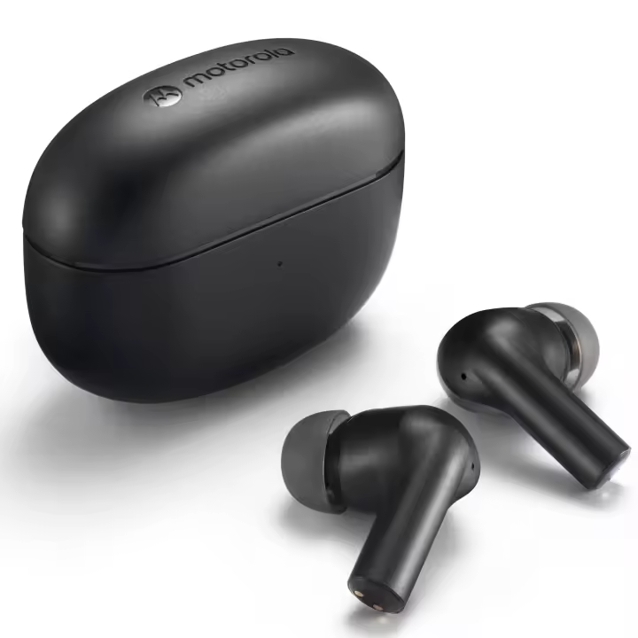 Motorola - Moto Buds 500 ANC Auriculares True Wireless con Cancelación Activa de Ruido, Fast Pair, 20 Horas de Reproducción, Resistente al Agua, Carga USB-C, Negro - 1