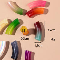 Tubo De Bambú De Acrílico Color Crema 15 Piezas 11mm Resina Perla Gorda Para DIY Pulseras Collares Joyería Accesorios - details 2