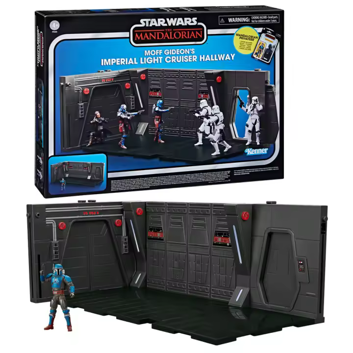 Playset Moff Gideons Imperial Light Cruiser Hallway + figura Mandalorian Privateer Star Wars 9,5cmFigura  Coleccionable - Idea de Regalo- Mercancia Oficial - Juguetes para Niños y Adultos - Movies Fans - Muñeco para Coleccionistas y Exposición - 1