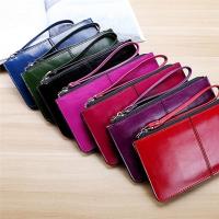 Cartera Larga De Moda Para Mujer En Cuero PU Con Cremallera Monedero Y Portatarjetas Bolsillo Para Teléfono Móvil Y Correa De Muñeca - details 12