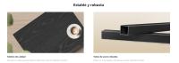 VASAGLE Mesa Auxiliar, Mesita de Noche con Estación de Carga, en Forma de C, para Espacios Pequeños, 2 Puertos USB y Enchufes, Bolsa, pies Ajustables, para Dormitorio, Salón, Negro Tinta/Blanco Crema - details 3