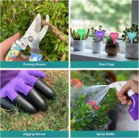 Juego de herrajes de jardinería, 10 piezas con estampado floral, paleta, Rillo, desmalezadora, recortadora, pulverizador, juego de jardinería ideal para Mujeres - details 4