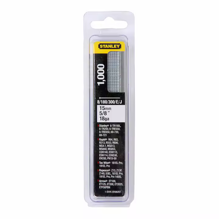 Clavos Stanley 1-swk-bn0625t 1000 Unidades 15 mm - 1