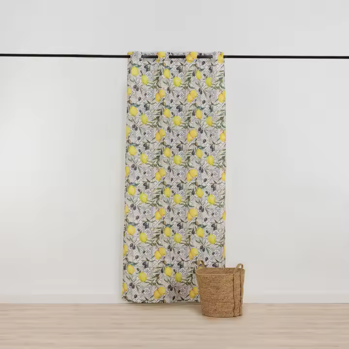 Pack de 2 Cortinas BL Belum con ollaos 140x260 cm Multicolor - Cortinas para salón y dormitorio - Decoración para ventanas - Drapería y cortinaje en línea - Tienda de productos para el hogar - 2UD - Nápoles - 1