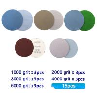 15pcs Disco De Arena De 125mm Pulido Con Lazo De Ganchillo Sandpaper Redonda Para Automóviles Grados 1000 2000 3000 4000 5000 - details 5