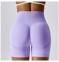 Shorts Deportivos Sin Costuras Para Mujer High Waist Push up Para Ciclismo Running Fitness Yoga Leggings De Gimnasio Ropa De Yoga - details 10