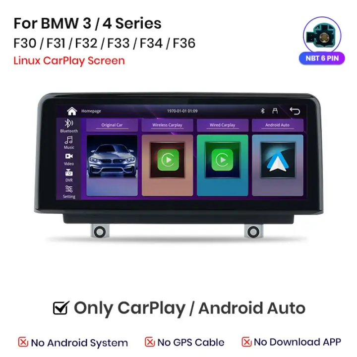Junsun Radio Multimedia con GPS para coche Radio con CarPlay inalámbrico Android 2Din para BMW Series 1 2 3 4 F20 F21 F22 F30 F31 F32 F33 F34 F36 - 1