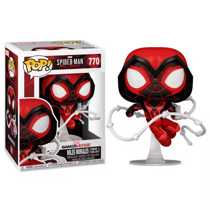 Figura Pop Marvel Spiderman Miles Morales Crimson Cowl Suit-Figura de Vinilo Coleccionable - Idea de Regalo- Mercancia Oficial - Juguetes para Niños y Adultos - Movies Fans - Muñeco para Coleccionistas y Exposición - 1