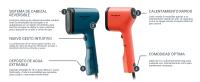 Rowenta Pure Pop DR2022 - Cepillo de vapor de 1300 W con salida de vapor de hasta 20 gr/min que plancha y purifica, elimina pelusas y pelo, cabezales reversibles, diseño para viaje, color coral - details 2