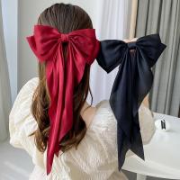 Pinza Para El Cabello De Estilo Coreano Para Mujeres Roja Con Lazo Y Abanico De Cinta Larga Accesorios De Cabello De Tela Cute/románticos - details 3