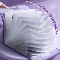 Carpeta De Archivo A4 Con 13 Bolsillos Organizador De Papel Húmedo Gran Capacidad Multi-capa Para Escuela Y Oficina - details 11