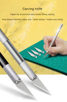 Cuchillo De Ensamblaje Para Artesanía Y Reparación De Teléfonos Con Mango De Metal Hoja Para Cortar Madera Papel Y Cartón Herramientas Manuales DIY - details 2