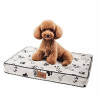 Colchoneta para perros, jaula para perros, cama cálida para perros medianos y pequeños, funda extraíble, cama de felpa lavable a máquina, 90 x 70 x 8 cm - details 1
