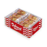 Dulcesol Triángulos de hojaldre rellenos de crema o cabello de ángel. Envasados de dos en dos. La caja contiene 2.2kg. Producto de pastelería y repostería. - details 2