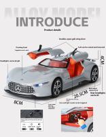 Coche De Modelo Deportivo AMG De Aleación Con Sonido Y Luz Regalo Adecuado Para Niños Decoración De Mesa a Escala 1:24 Para Jóvenes - details 2