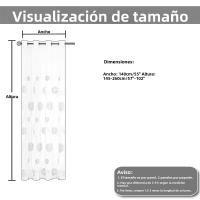 Cortinas Tullé Bordadas 2 Panel Para Sala De Estar Y Dormitorio Decoración De Hogar Translúcidas Con Bolsa Para Rodamiento Modernas Y Elegantes - details 3