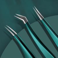 Pinzas De Pestañas Precisión Alta Golden Feather Tweezers Peacock Tweezers Dolphin Tweezers Para Cuidado De Uñas Y Belleza - details 1