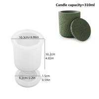 Molde De Velas 3D DIY En Forma Irregular Geométrica De Silicona Para Crear Figuras Con Cimento Y Gypsum Con Tapa Incluida - details 2