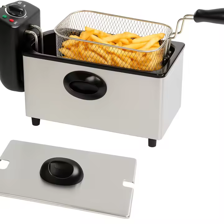 Freidora Eléctrica 1,75L 1500W de Acero Inoxidable – Gran Capacidad, Control Preciso de Temperatura, Seguridad Doble, Indicador LED, Compacta y Potente para Cocina Rápida - 1