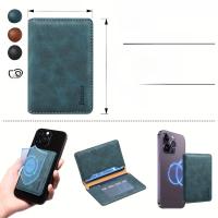 EUCAGR Portafotillas De Crédito Con Protección RFID Funda Magnética Para Teléfono Con 3 Slots De Tarjeta Cuero Sintético Seguro Para ID Y Tarjetas Regalo Para Hombres - details 8